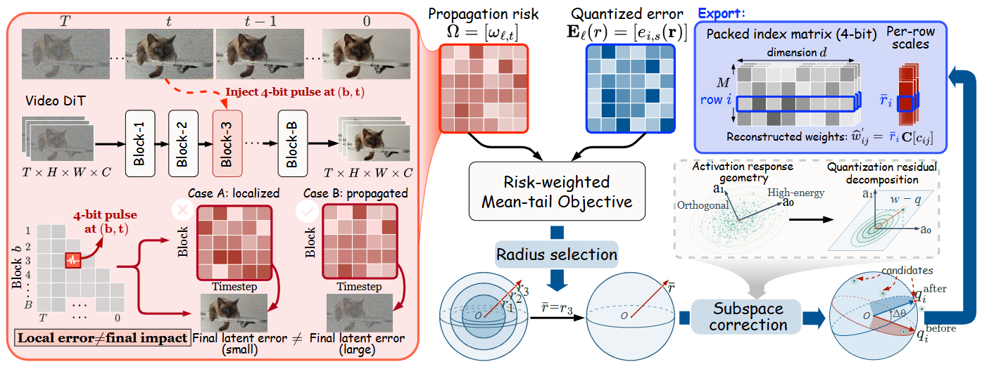 PulseQuant: Propagation-Guided Subspace Correction for 4-Bit Video Diffusion Transformers